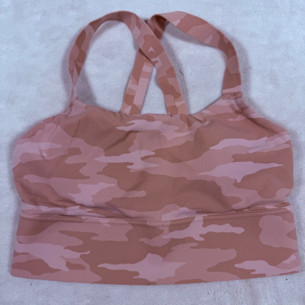 Athleta Camo Pink Light Support Cross Back Workout Yoga‎ Sports Bra